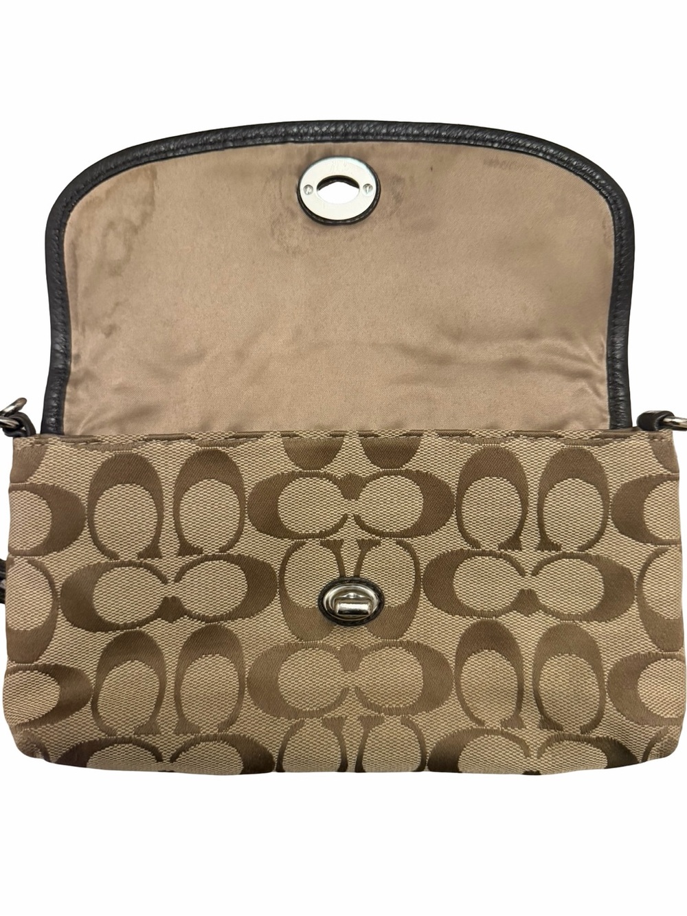 Y2K Vintage Coach - Brown Monogram Mini Bag wristlet - Picture 7 of 10